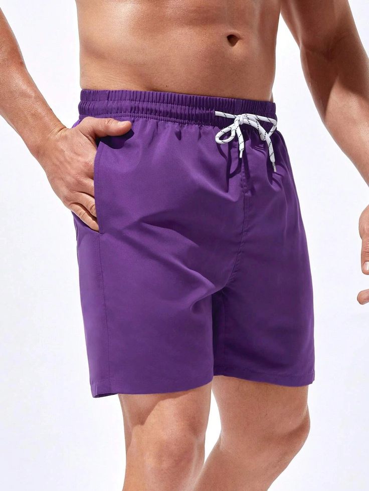 Get ready for some summer fun with our Plain Classic Drawstring Pocket Shorts. Designed with a drawstring and pocket, these shorts combine functionality and style. Made from high-quality polyester fabric, they provide comfort and durability all season long. Features: Pattern Type: Plain Details: Drawstring, Pocket Type: Bottoms Bottom Type: Shorts Fabric: Non-Stretch Composition: 100% Polyester Care Instructions: Machine wash, do not dry clean Body: Lined Size Chart ( Inches ): Size US Bottoms L Solid Drawstring Shorts For Outdoor, Solid Color Nylon Shorts With Functional Drawstring, Drawstring Bottoms For Beach Season, Drawstring Bottoms For Outdoor Beach Season, Beach Season Drawstring Bottoms For Outdoor, Solid Color Drawstring Shorts For Beach Season, Casual Athletic Shorts With Pockets For Vacation, Solid Drawstring Shorts For Beach Season, Beach Season Solid Color Shorts With Drawstring