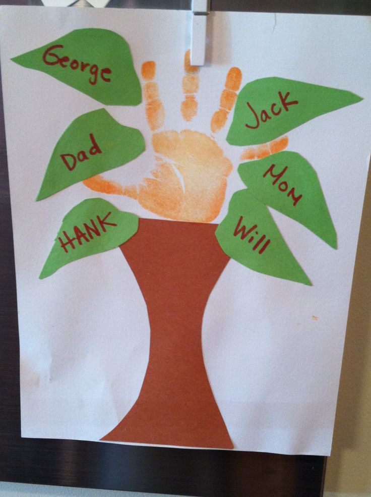 a child's handprint is displayed on a poster