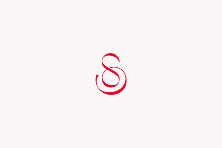 the letter s is inscribed in red on a white background