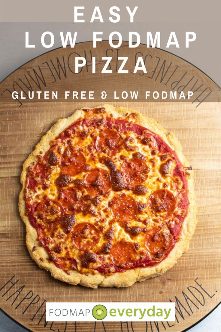 the easy low fodmap pizza recipe is ready to be eaten and served