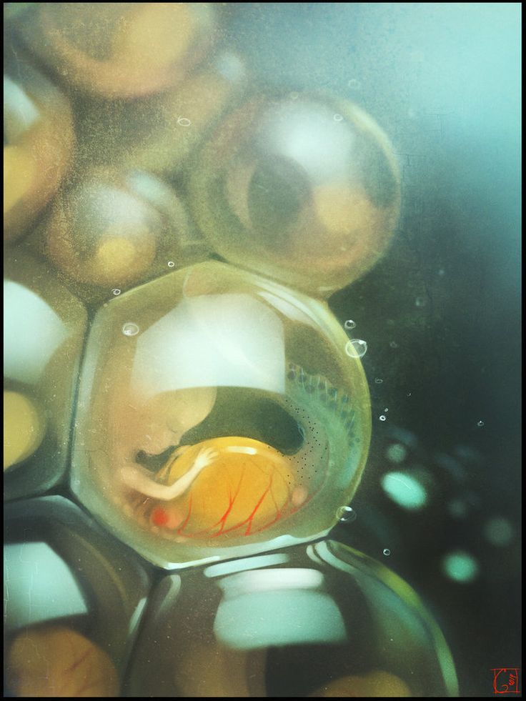 an image of bubbles in the water with gold and oranges on them, as seen from below