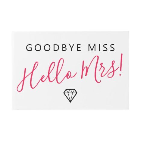 goodbye miss card with a diamond on the front and pink lettering that says goodbye miss