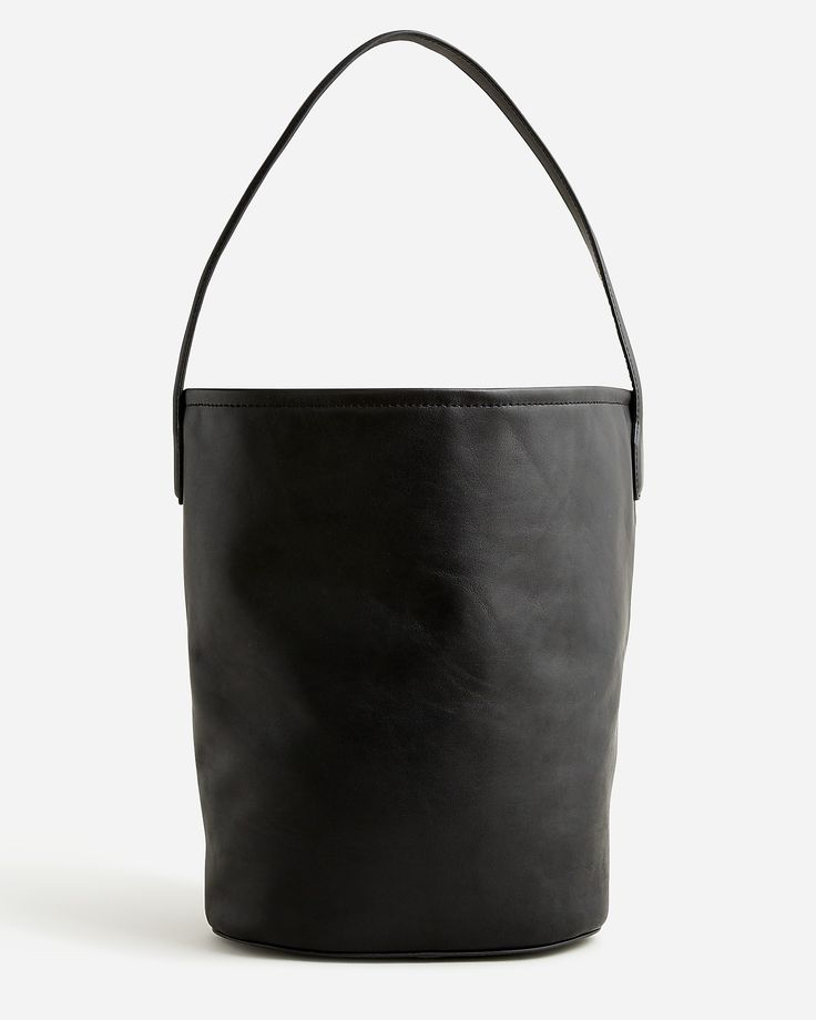 J.Crew: Berkeley Bucket Bag In Leather For Women Minimalist Wardrobe Capsule, Austin Style, Minimalist Wardrobe, Style Blogger, Leather Bucket Bag, Leather Bucket, Fashion And Style, Leather Items, Look Chic