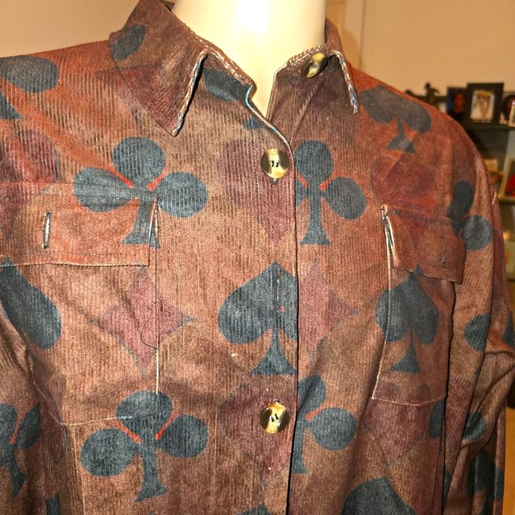 Nice And Stylish Button Down Shirt. Never Worn Brown Long Sleeve Shirt With Buttons, Brown Collared Top With Button Closure, Casual Brown Tops With Snap Buttons, Fitted Brown Shirt With Button Closure, Brown Button-up Top With Pockets, Brown Fitted Button-up Shirt, Fitted Brown Button-up Shirt, Brown Long Sleeve Shirt With Snap Buttons, Brown Button-up Tops With Snap Buttons