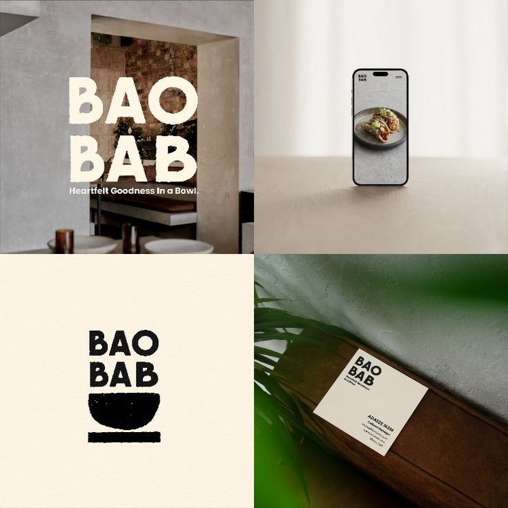 the logo for bao bab has been changed to look like it is in real life