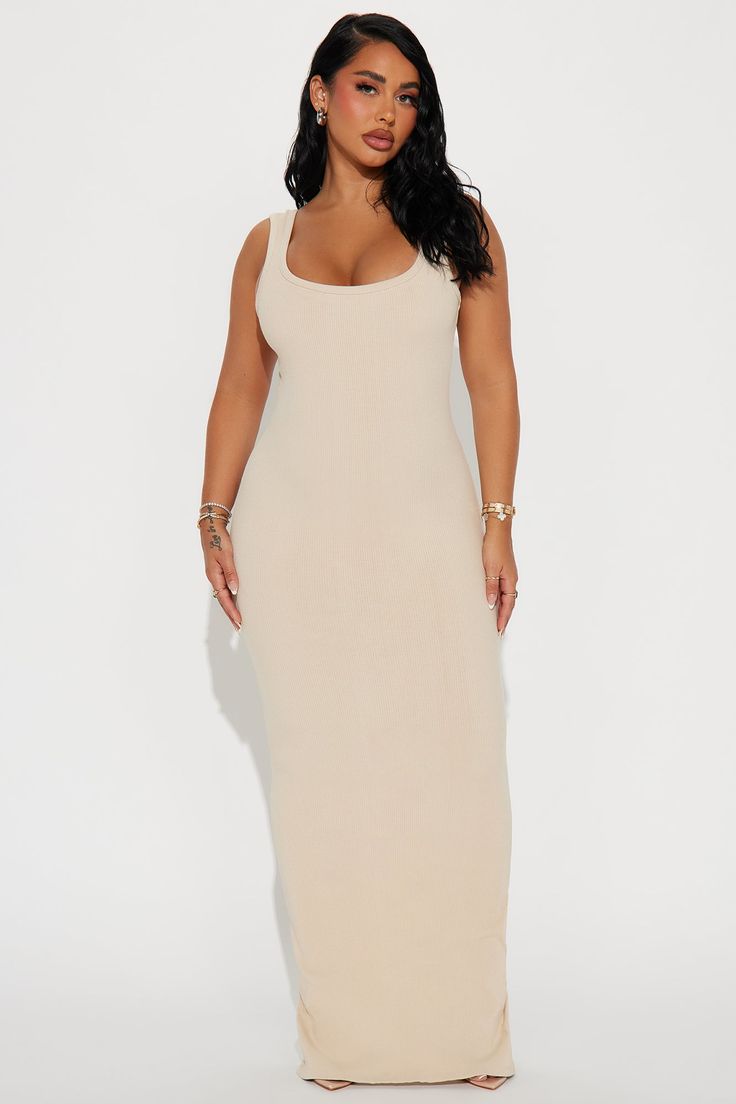 Available In Cream And Mauve. Maxi Dress Scoop Neck Low Back Ruched Back Stretch Compression Rib 86% Rayon 14% Spandex Imported | Stella Snatched Maxi Dress in Cream size XL by Fashion Nova Stephanie Rao Dress, Gender Reveal Dress Black Women, Mauve Maxi Dress, Gender Reveal Dress, Stephanie Rao, Cream Fashion, Professional Outfits Women, Mauve Dress, Summer Inspo