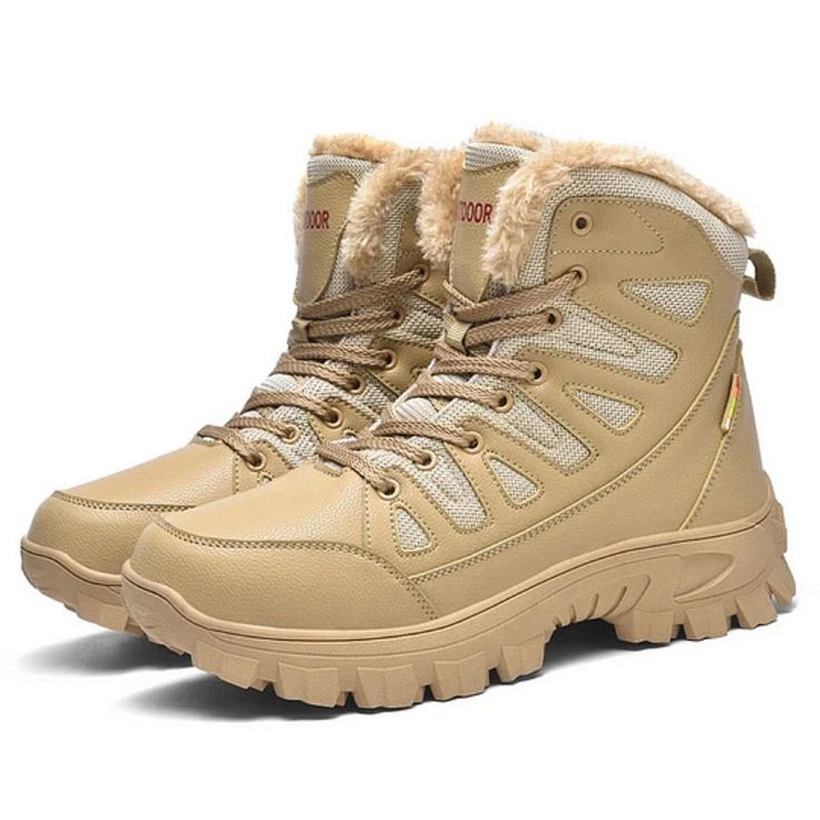 Experience the ultimate in adventure footwear with our All-Terrain Rugged Lace-Up Boots, crafted for those who live life on the move. Tackle urban pavements or rugged trails with boots that promise durability and comfort in every step. Specifications: Size Options: Wide range of sizes for a perfect fit, suitable for all explorers. Material Composition: Expertly made from durable suede and breathable mesh for longevity and tough use. Targeted Age Group: Designed for adventurers seeking footwear t Winter High Ankle Lace-up Hiking Boots, Khaki Combat Style Lace-up Hiking Boots, Winter Hiking Lace-up Boots With Round Toe, Lace-up Combat Boots With Reinforced Toe For Walking, Casual Lace-up Work Boots For Hiking, Winter Sneakers With Reinforced Round Toe, Wear-resistant Khaki Boots For Outdoor Work, Winter Rugged Hiking Boots With Round Toe, Winter Hiking Boots With Reinforced Toe