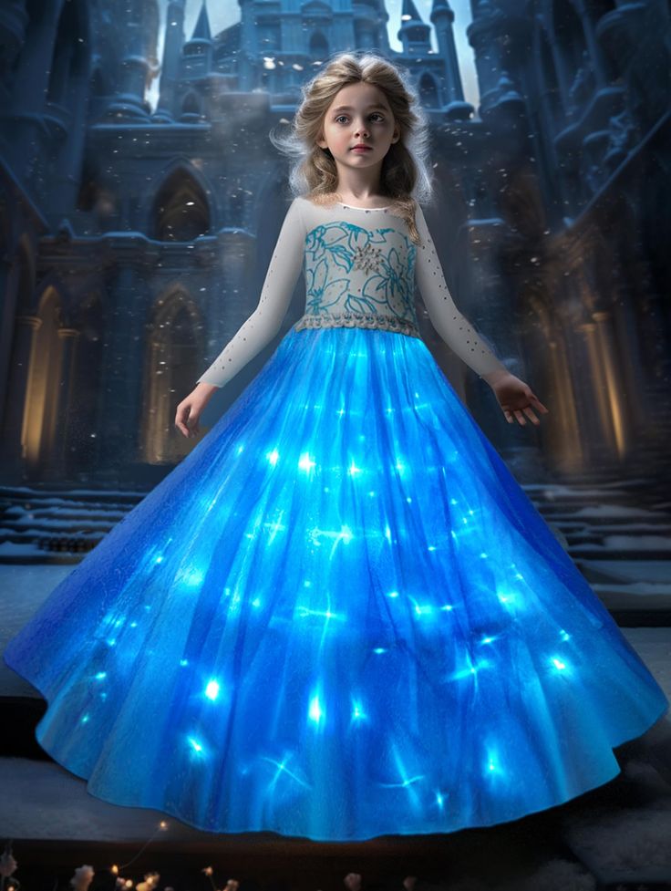 PRICES MAY VARY. Magical Light Up Costume Illuminates The Girls Dreams - UPORPOR light up princess dress, which is a great choice for enjoying imaginative and immersive magical world experience with. The distinctive feature of the princess costume is the integration of controlled, vibrant lights into princess dresses, creating a magical and profound princess experience for little girls, which will bring dreamy memories in her whole childhood Choose Better One for Girl - UPORPOR is the first one Princess Dress With Cape, Girls Halloween Costumes, Light Up Costumes, Halloween Kids Costumes Girls, Toddler Christmas Outfit, Magical Light, Dress With Cape, Christmas Party Outfit, Girls Halloween