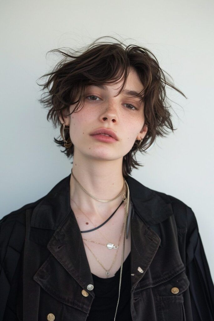 No Binary Haircuts, Boyish Haircuts For Women, Queer Masc Haircut, Short Hairstyles Masc, Futch Haircut, Short Haircuts Androgynous, Face Claims Androgynous, Short Hairstyle Androgynous, Genderless Haircut