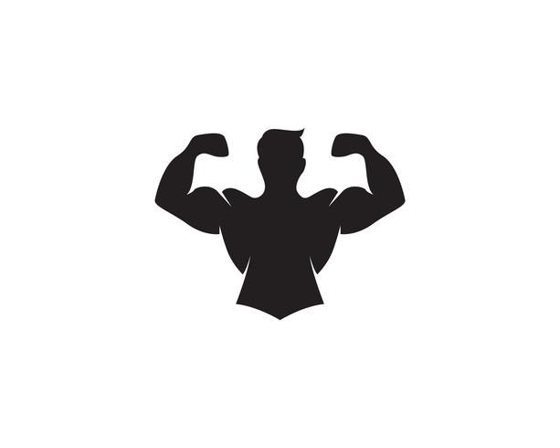 the silhouette of a man flexing his muscles