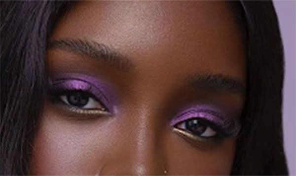 Purple Mauve Makeup Look, Eyeshadow Purple Looks, Sparkly Purple Eyeshadow, Purple Makeup For Brown Eyes, Purple Black Makeup, Purple And Gold Eye Makeup, Violet Makeup Look, Tangled Makeup, Dark Purple Makeup Looks