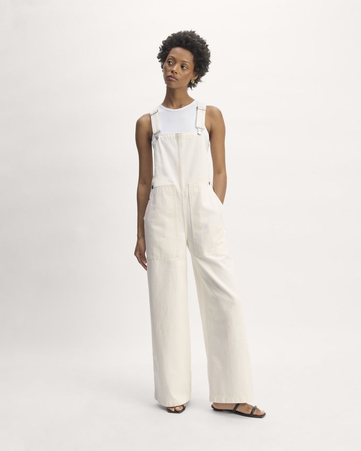 The Gardener Overall White Denim Overalls Outfit, Utility Cotton Overalls With Patch Pockets, Utility Cotton Shortalls With Relaxed Fit, Cotton Utility Shortalls With Relaxed Fit, Relaxed Fit Cotton Utility Shortalls, Cotton Overalls With Patch Pockets And Bib Front, Utility Overalls With Relaxed Fit For Everyday, Utility Cotton Overalls With Relaxed Fit, Relaxed Fit Cotton Utility Overalls