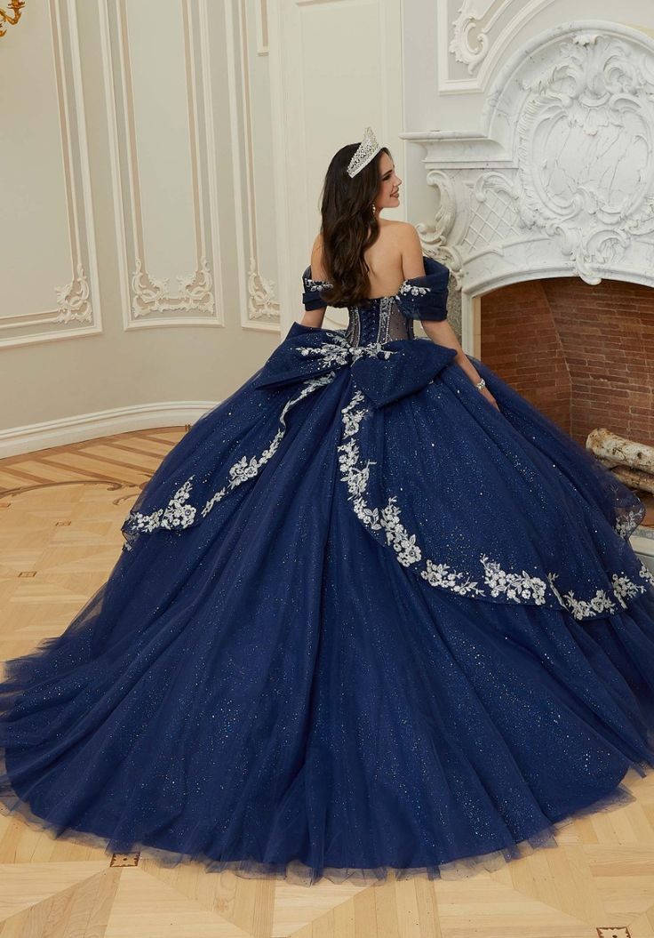 Corset Quince Dress, Navy Blue Quinceanera Dresses, Blue Quince Dress, Quince Blue, Royal Blue Quinceanera Dresses, Royal Blue Quinceanera, Royal Blue Quince, Xv Dresses, Quince Stuff