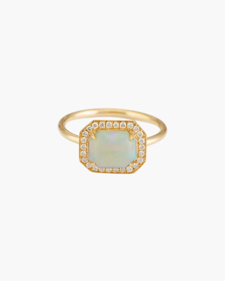 Opal & Diamond Mini Magic Ring Yi Collection, Opal And Diamond Ring, A Kind Of Magic, Rubellite Tourmaline, Bar Bracelet, Magic Ring, 18k Gold Ring, Elegant Bracelet, Bar Bracelets