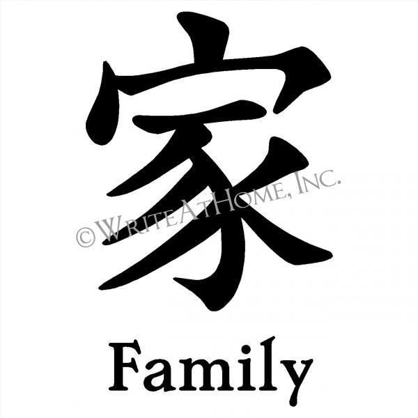 the word family written in chinese characters