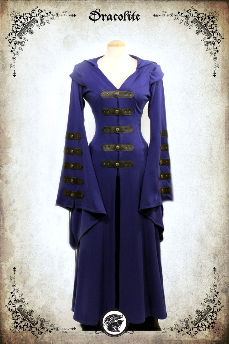 Medieval Coat made by our team at Dracolite. Imagined and created by our designer Véronique Lortie. Details : * 100% original and unique design * Handmade by our professional seamstress team * High quality fabric and materials * Custom buttons handcrafted by Dracolite * Made in Canada Sizes : * See our chart in item pictures Colors: * See our chart in item pictures * Slight variations in color are possible Ideal for * Medieval costume * LARP steampunk character * Cosplay costume * Medieval, vict Fantasy Long Sleeve Outerwear For Halloween, Medieval Style Outerwear For Costume With Historical Design, Medieval Style Outerwear With Historical Design For Costume, Medieval Style Historical Outerwear Costume, Medieval Style Historical Design Costume Outerwear, Medieval Long Sleeve Cosplay Costume For Halloween, Gothic Medieval Costume Dress For Winter, Gothic Medieval Dress For Winter Costume, Gothic Medieval Dress For Cosplay With Long Sleeves