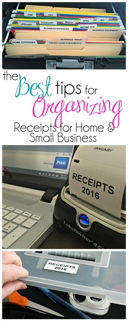 the best tips for organizing receipts for home and small business