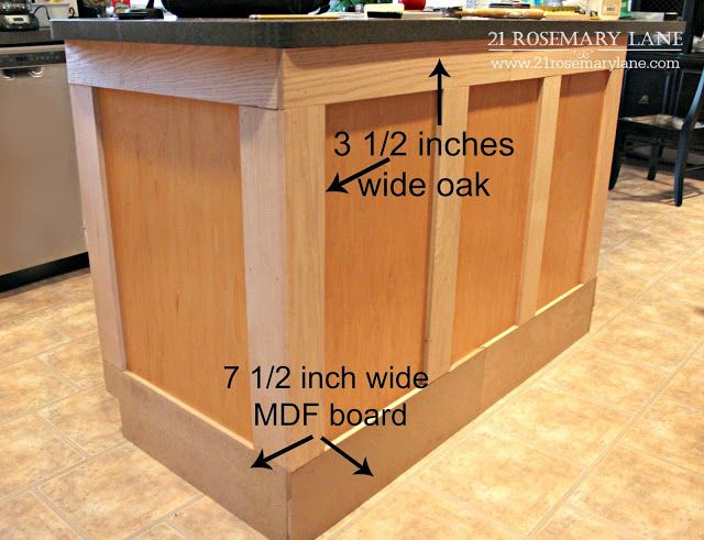 the kitchen cabinets are labeled with measurements to make them look like they have been built