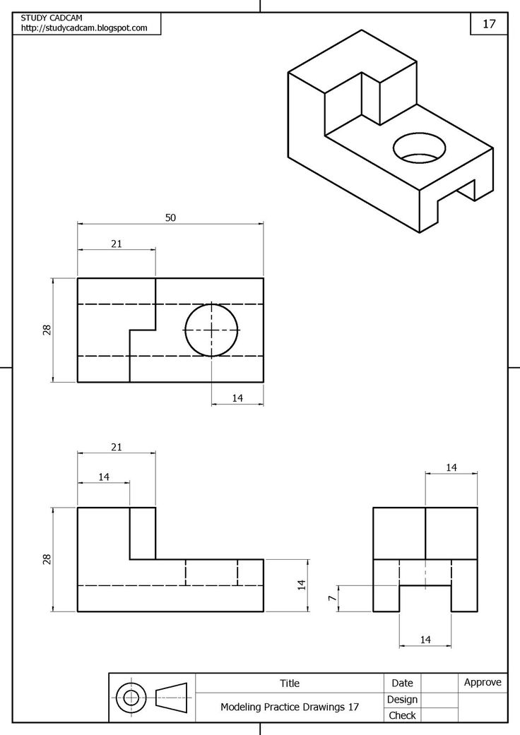 the diagram shows how to draw an object with different shapes and sizes, as well as measurements