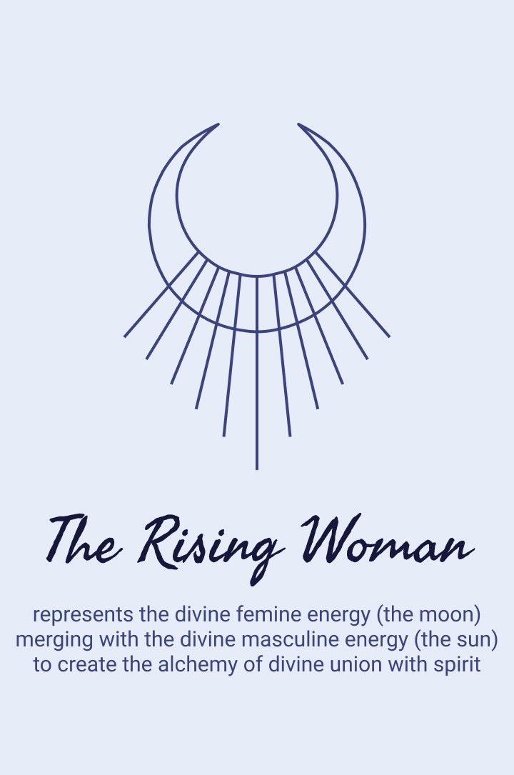 the rising woman symbol is shown in black and white