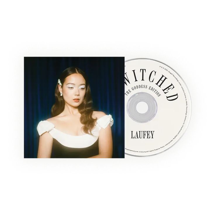 a cd with an image of a woman in white