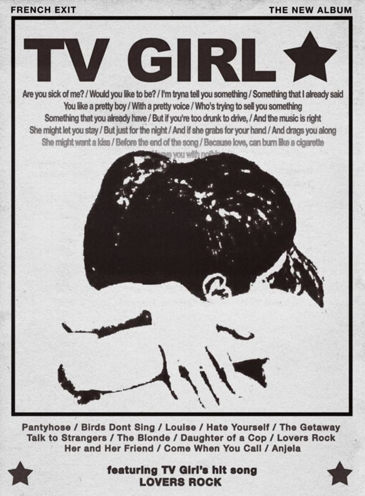 an advertisement for the tv girl