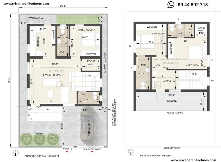 two story house plans with floor plans and measurements