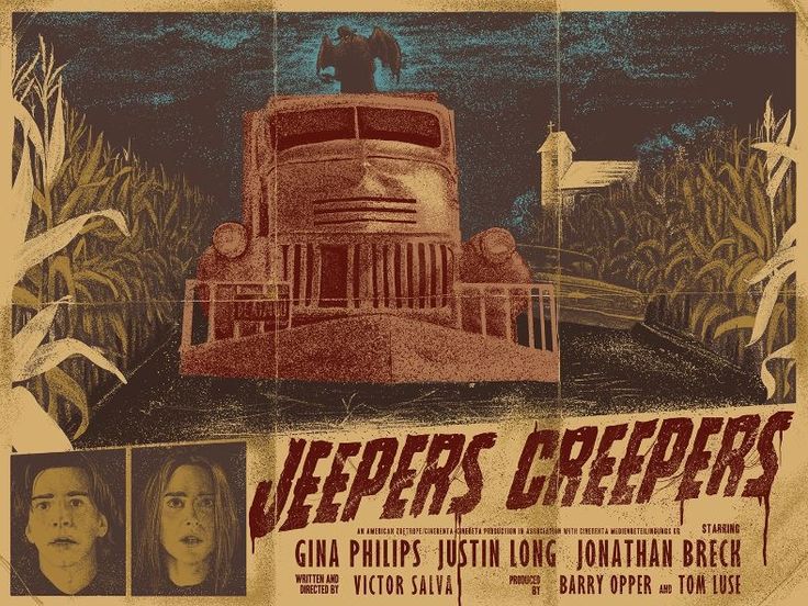 an old movie poster for jeeprs creepers