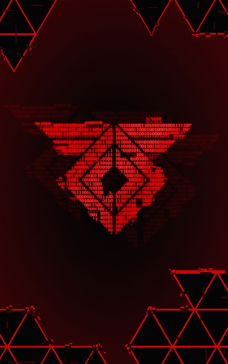 an abstract red background with triangles and lines