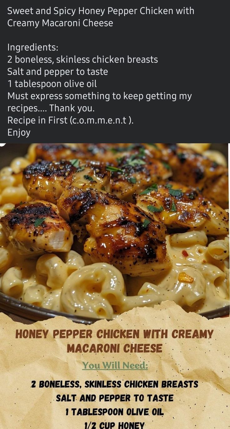 the recipe for macaroni and cheese with chicken