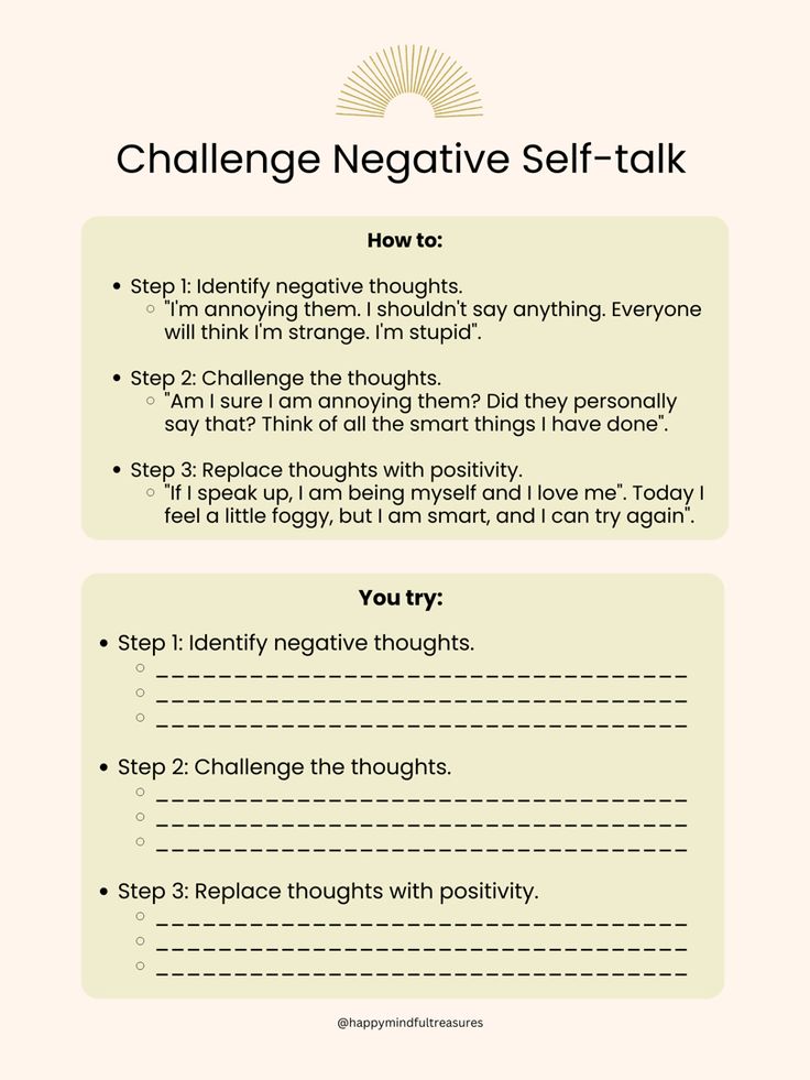 Utilize this worksheet to help challenge negative thoughts or negative self talk. Challenge Negative Thoughts Worksheets, Challenge Negative Self Talk, Mantras To Combat Negative Thoughts, Negative To Positive Thoughts, Cbt Negative Thoughts, Changing Negative Thoughts To Positive Worksheet, Redirecting Negative Thoughts, Journal Prompts For Negative Self Talk, Journaling Negative Thoughts