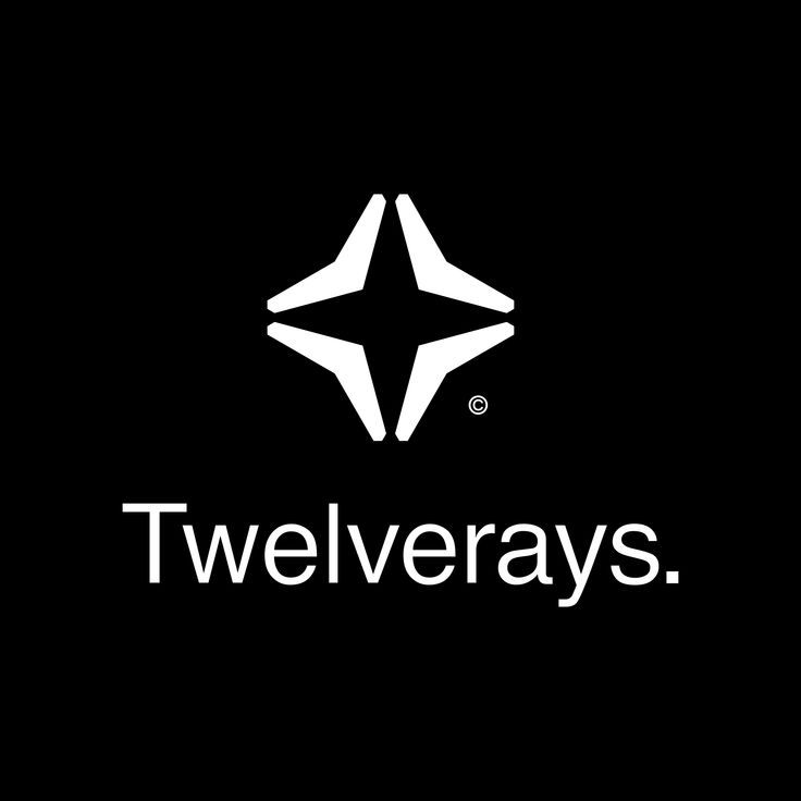 the logo for twelrays is shown on a black background with white letters