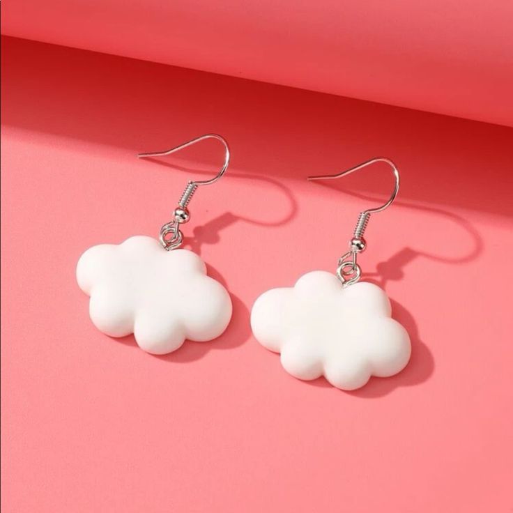 Cute Cloud Pendant Dangle Earrings Super Cute And Quirky Cloud Earrings! Alt, Y2k Style. Silver Hardware Accent. Bundle To Save In My Closet! 2/$22 3/$33 4/$44 5/$55 And So On With All Jewelry/Accessory Boutique Items Tags: Necklace, Jewelry, Silver, Gold, Accessories, Bracelets, Toe Rings, Earrings, Anklets, Chokers, Layered Necklaces, Rings, Watches, Bangle, Rhinestone, Trendy, Cute, Alt, Lgbtq, Y2k, Cottagecore Trendy White Drop Earrings, Trendy Single White Earring, Trendy White Single Earring, Trendy White Dangle Earrings, Casual White Drop Earrings, Cute White Dangle Jewelry, Cute White Single Earring Jewelry, Cute White Dangle Earrings, Cute Single White Earring