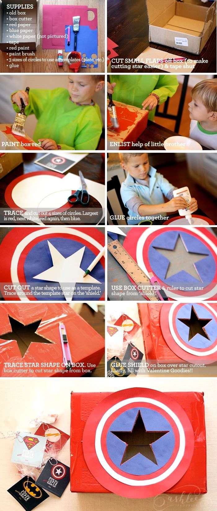 how to make a captain america shield out of cardboard