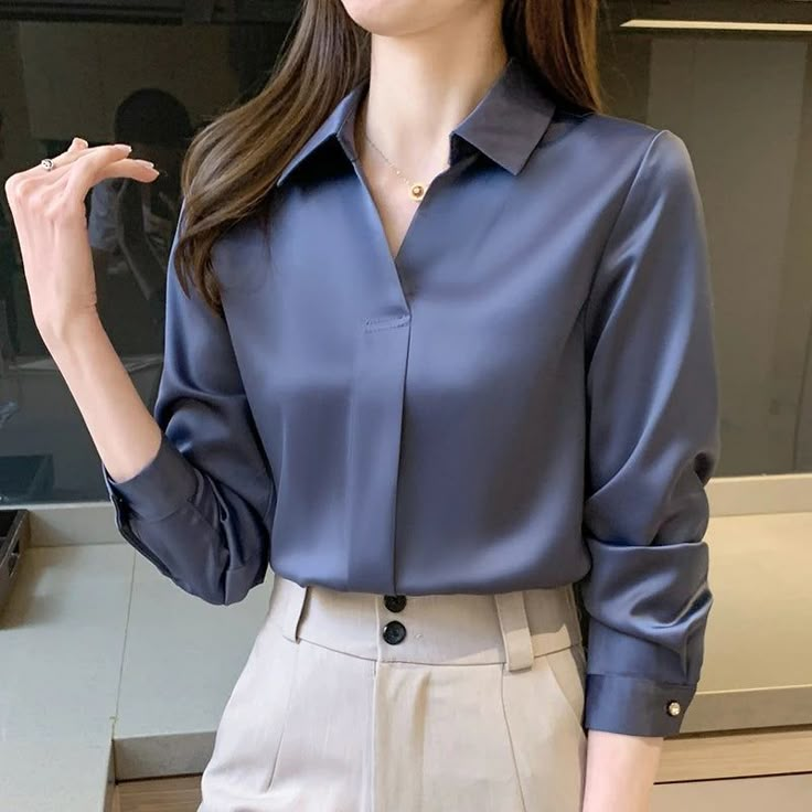 Shipping: Worldwide Express Shipping AvailableDelivery time: 🚚7-15Days Fast ShippingReturns: Fast refund,💯100% Money Back Guarantee.SPECIFICATIONSBrand Name: BONJEANStyle: Office LadyElasticity: Non StrechOrigin: Mainland ChinaCN: GuangdongSeason: All seasonFabric Type: ChiffonMaterial: AcetateMaterial: PolyesterPattern Type: SolidFit Type: Regulai FitAge: MIDDLE AGEThickness: MidweightClothing Length: RegularDecoration: NONEShirts Type: Casual ShirtsDress Patterns: PulloverFabric content: 51% Women Shirts Blouse Newchicstylist, Luxury Cream Tops For Office, Casual Tops For Graduation, Luxury Short Sleeve Shirt For Work, Long Sleeve Blouses Classy, Casual Stand Collar Blouse, Luxury Casual Relaxed Fit Blouse, Luxury Feminine Women's Shirt, Luxury Cotton Shirt For Office