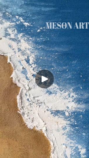 an aerial view of the ocean and beach with text that reads, meson arty