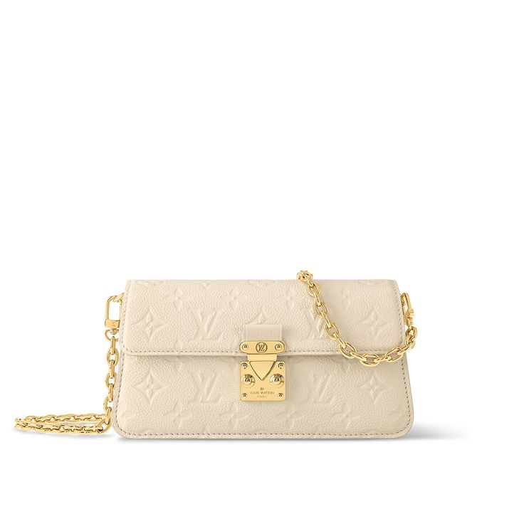 LOUIS VUITTON® - Wallet On Chain Métis - Cream Cute Louis Vuitton Bags, Louis Vuitton White Bag, Louis Vuitton Wallet On Chain, Crossbody Bag Outfit, Sorority Jewelry, Louis Vuitton Luggage, Purse Luxury, Micro Bags, Expensive Bag