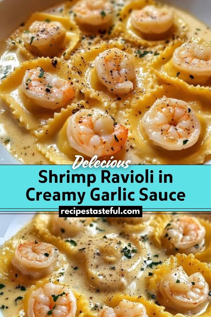 shrimp ravioli in creamy garlic sauce is an easy and delicious appetizer that everyone will love