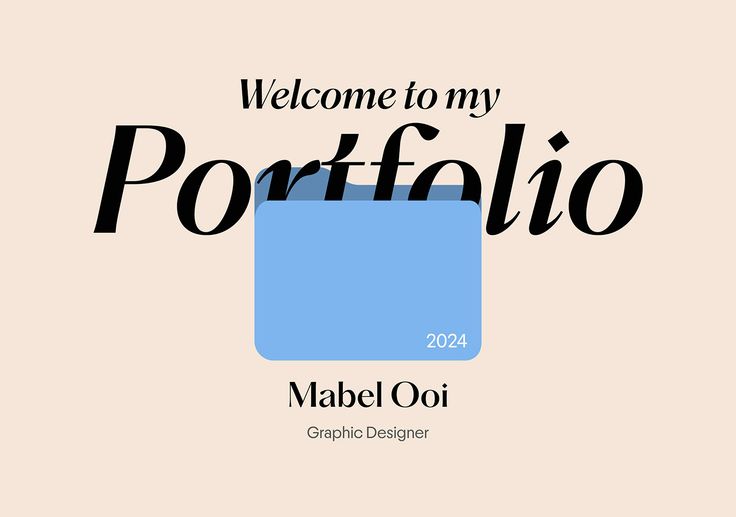 a blue square with the words'welcome to my portiflio '