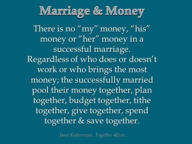 the words marriage and money written in blue on a blue background with an image of two people