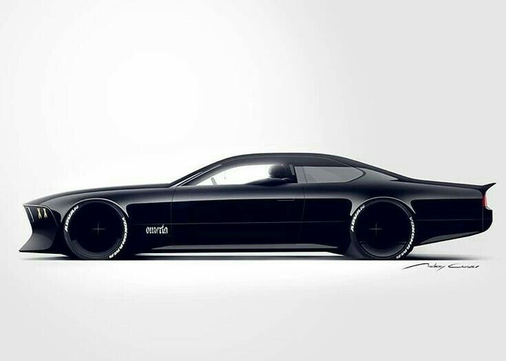 a black sports car is shown in this artistic photo, it appears to be an electric vehicle