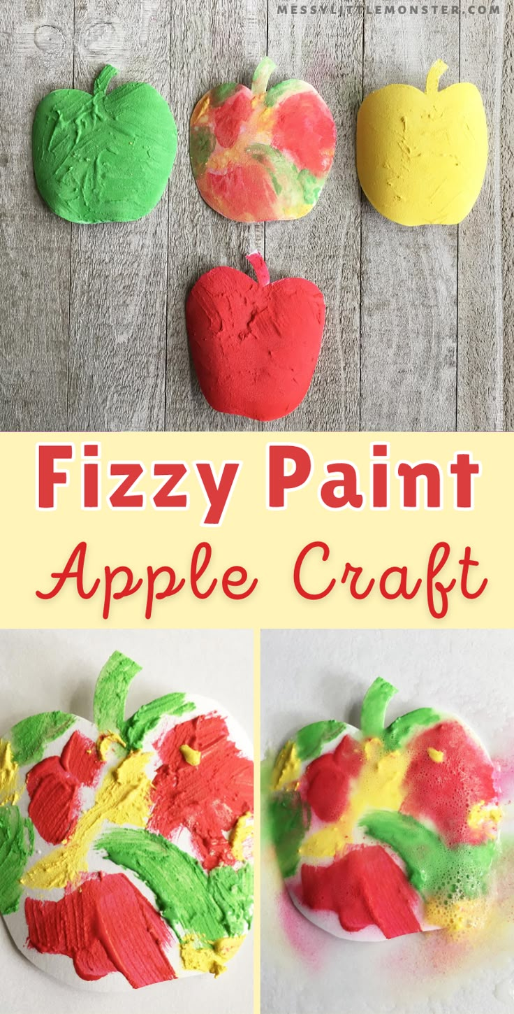 this is an easy and fun art project for kids to do with the apple craft