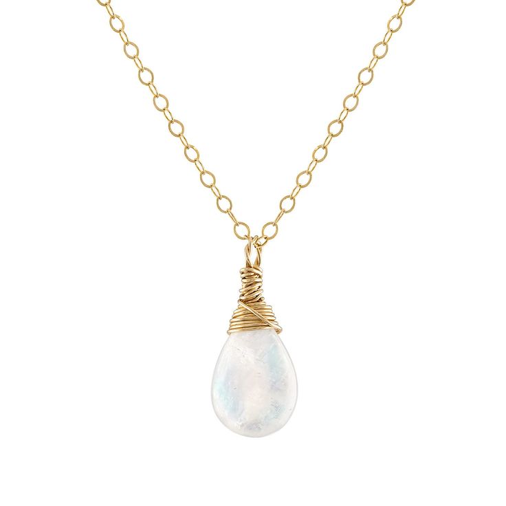 "This beautiful moonstone necklace is the official birthstone for the month of June. The 11-13mm Moonstone is set delicately on your choice of length chain in gold filled, sterling silver, or rose gold filled.  When searching for the perfect necklace you want to ensure that all ends are soldered for durability. Otherwise the necklace is prone to breaking easily because the links are not closed completely.  All of our necklaces are soldered for a durability and longevity.  Materials:  11-13mm moo Rainbow Moonstone Necklace, Moonstone Crystal, College Station, Rose Gold Chain, Delicate Chain, Moonstone Necklace, Solitaire Pendant, Rose Gold Necklace, Gold Filled Chain