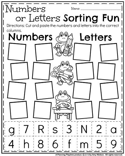 a printable worksheet for numbers and letters