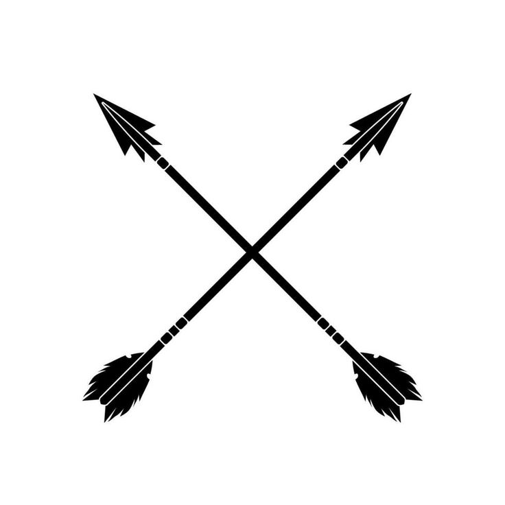 two crossed arrows with an arrow pointing to each other