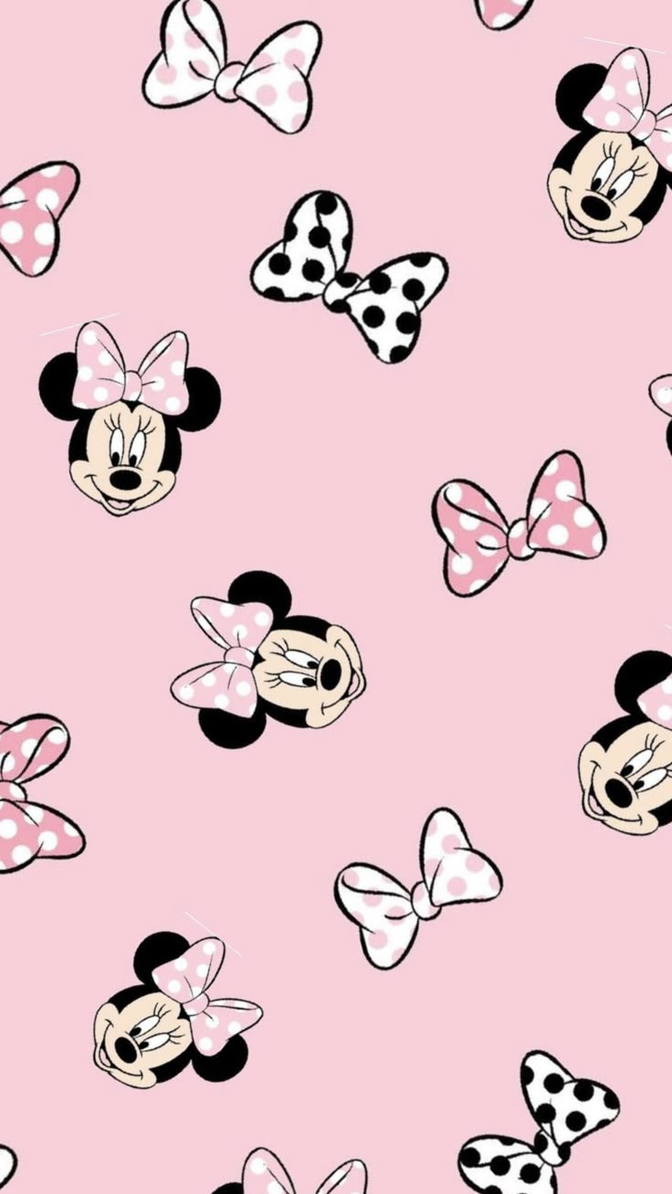 mickey and minnie mouse wallpaper with pink background