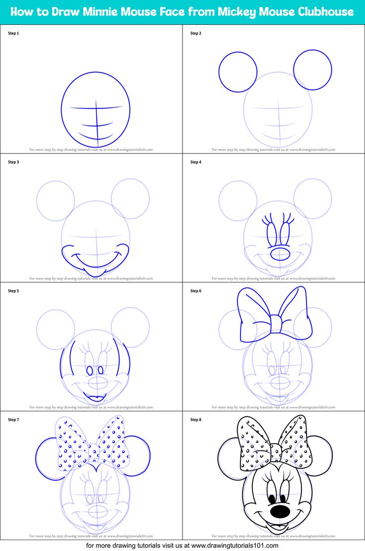 how to draw mickey mouse faces from mickey mouse's house step by step instructions