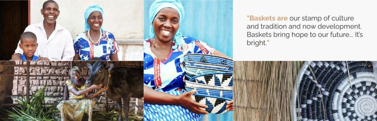 some people are standing together and one is holding a basket while the other has a smile on her face