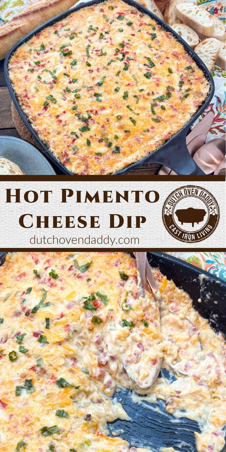 hot pimentoo cheese dip is an easy appetizer that everyone will love