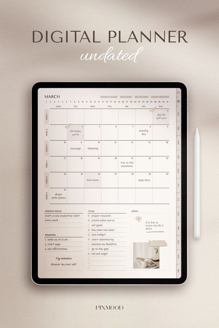 Undated Digital Planner Student Daily Planner, Ipad Planners, Goal Planner Free, Free Printable Monthly Planner, Free Planner Templates, Weekly Planner Free Printable, Study Planner Printable, Monthly Planner Template, Online Planner